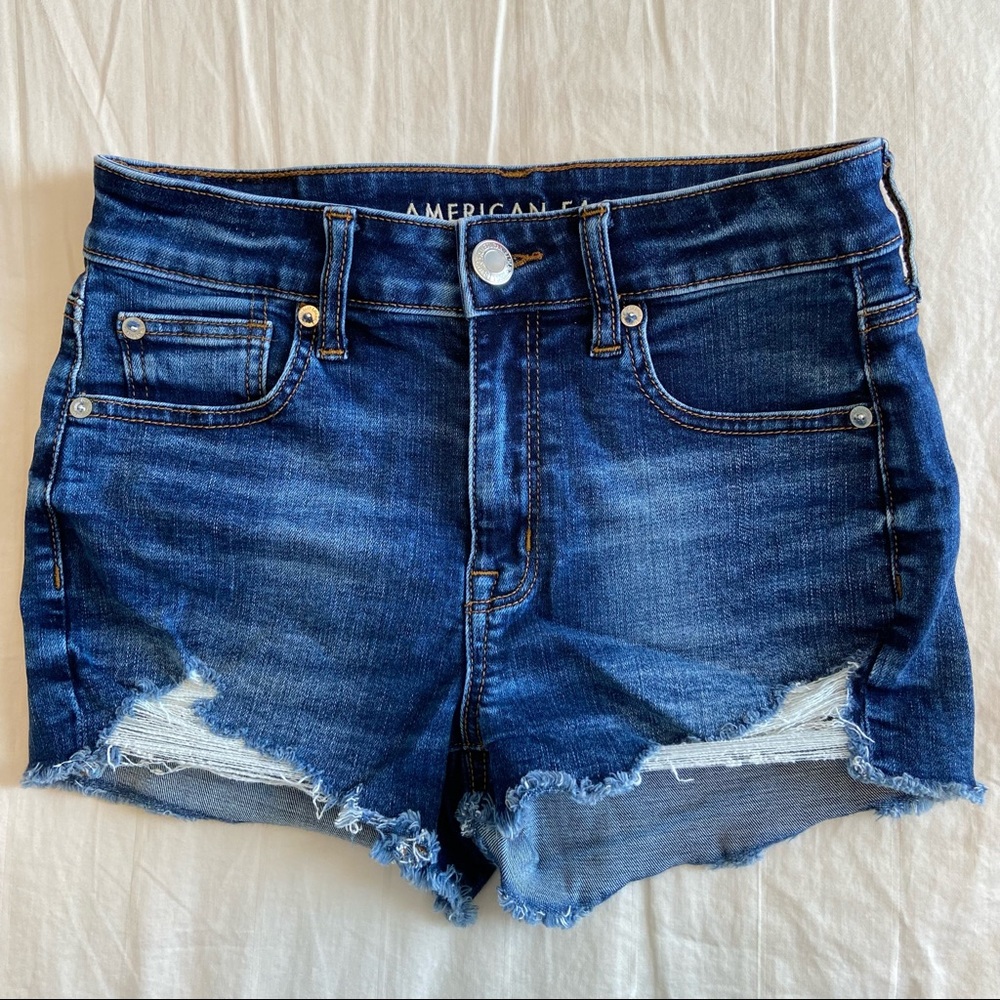 AE Super Stretch High Waisted Denim Short Short